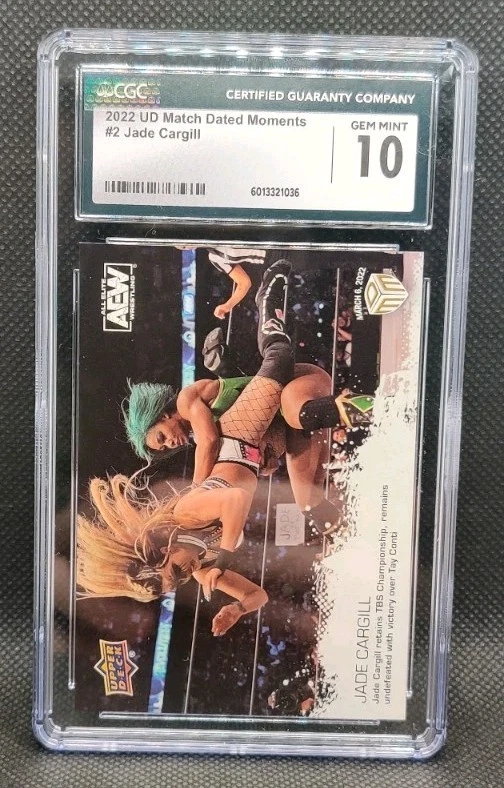 2022 Upper Deck AEW Match Dated Moments #2 Jade Cargill CGC 10 Wrestling Card - Image 2 of 3