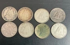 Canadian Dimes Silver Lot Of 8 all before 1967