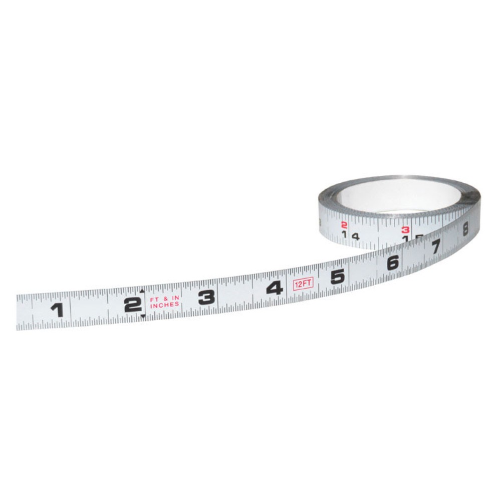 US Tape 50006 Gray Adhesive Steel SAE Bench Measure Tape 12 L ft. x 1/2 W in.
