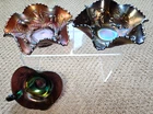 Lot of 3 Pieces - Vintage Northwood Glass Co. Amethyst Carnival Glass