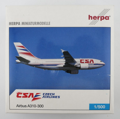 Herpa CSA Czech Airlines Airbus A310-300 Model - 1:500 - 514781