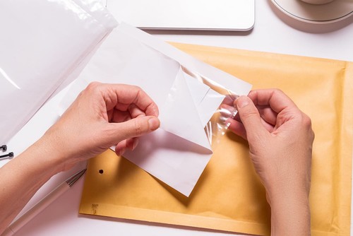 Delivery note pockets document pockets DIN C5 for A5 transparent self-adhesive 250 - Picture 3 of 9