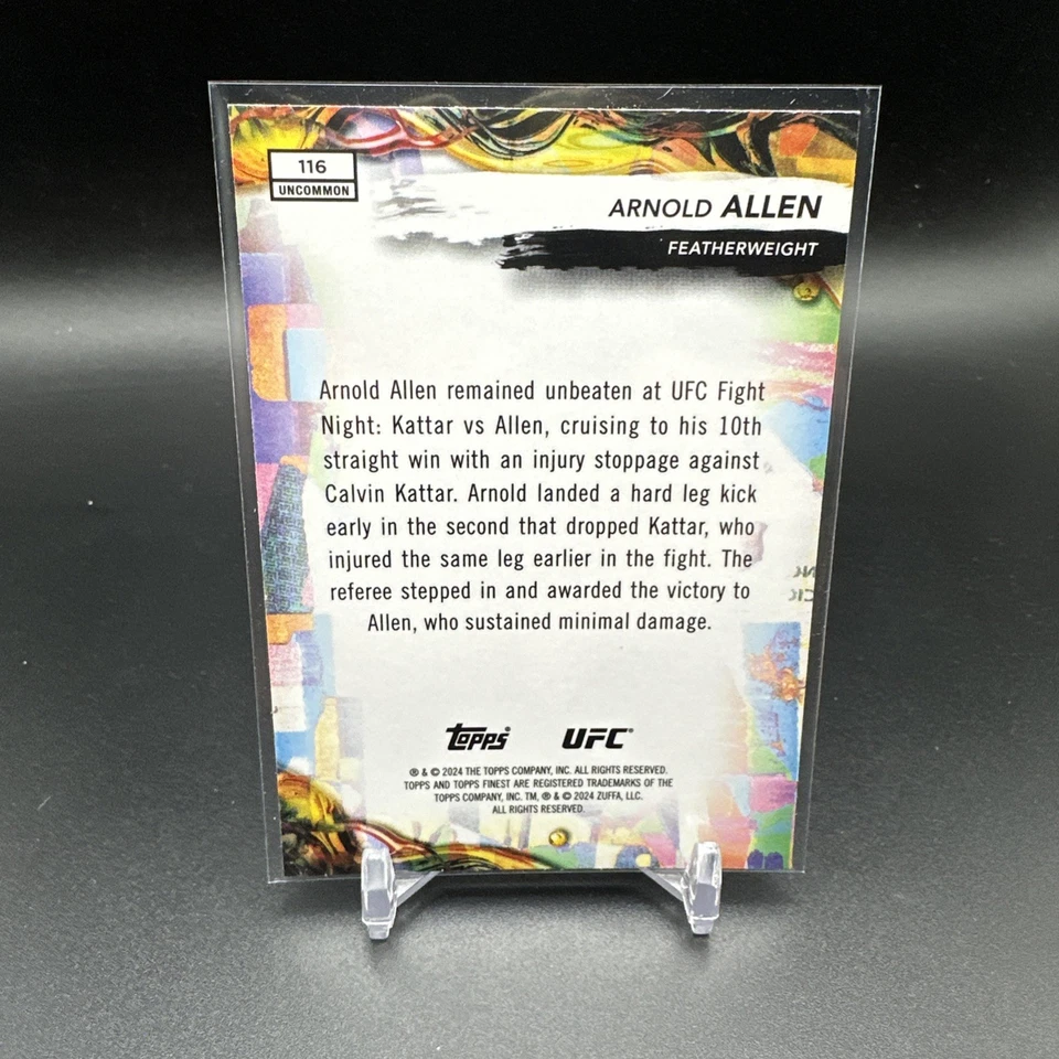 Arnold Allen 2024 Topps Finest UFC #116 - Image 2 of 2