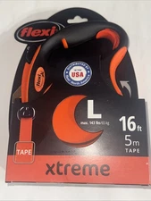 Flexi Xtreme Dog Leash Large Retractable 16' Tape - For Large Dogs up to 143 Lbs