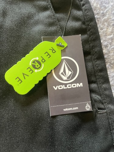 Volcom Frickin Modern Straight Youth 26(12) Black Shorts NWT - Picture 2 of 4