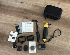 GoPro HERO6 Action Camera Accessory Set Waterproof Case Mounts Handles Used