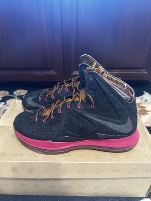 Nike LeBron X EXT QS Denim Sneakers 2013 Size 10 with Box