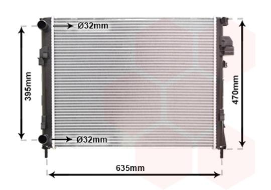 KüHler, Motor KüHlung 43002327 VAN Wezel FüR Renault Opel Nissan-image