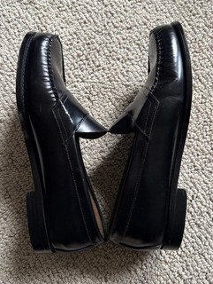 G.H. Mocassini penny eleganti Bass Weejuns Logan in pelle nera da uomo US 11 5 COME NUOVI