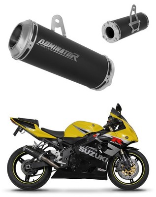 GSXR 1000 K1 - K4 2001 - 2004 Auspuff Schalldämpfer GP SCHWARZ DOMINATOR
