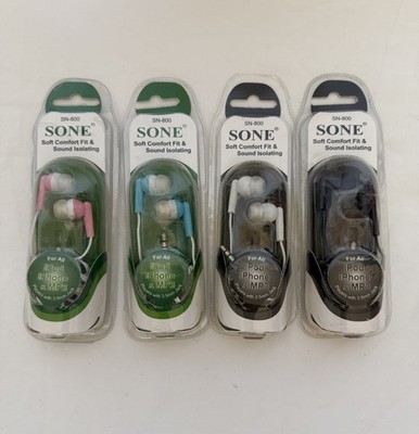 Earphones, 4 Pack, Blue IPod, iPhone, MP3 Earphones With 3.5mm Jack
