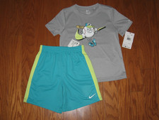 Nike 2 Piece T-Shirt  Shorts Outfit Set Boys Size 6 NWT