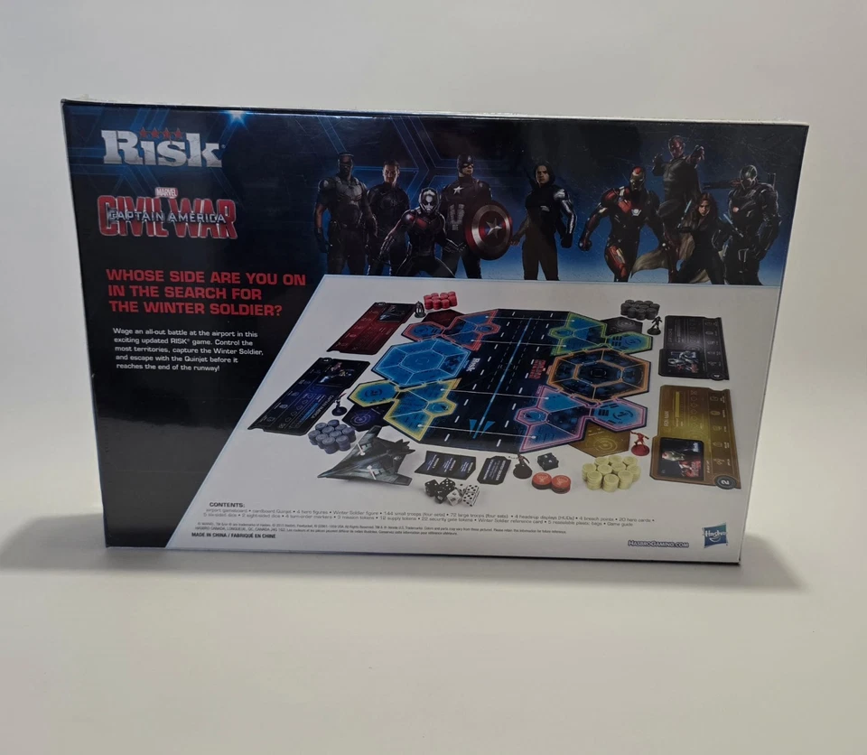 RISK MARVEL CAPTAIN AMERICA AVENGERS CIVIL WAR GAME by HASBRO 2015 SEALED - Image 3 of 4