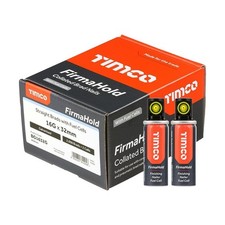 TIMCO FirmaHold Collated Brad Nails & 2 Fuel Cells – 16g x 32mm – 16 Gauge x2