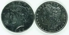 MORGAN / PEACE DOLLAR LOT * 90% SILVER * 2 COINS TOTAL * NR #G4401
