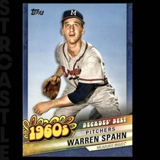 Warren Spahn 2020 Topps Decades’ Best BLUE #DB-16 Milwaukee Braves ⚾ Baseball