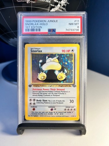 Snorlax (1st Edition) graded PSA 8 for sale on eBay