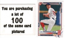 x100 Elmer Rodriguez 2021 (1st) Bowman Draft #37 Rookie Card RC lot/set Yankees!