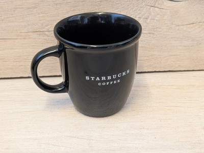 Vintage Starbucks Coffee Co Barista Abbey Mug Est 1971 Black Ceramic 18 oz 2002