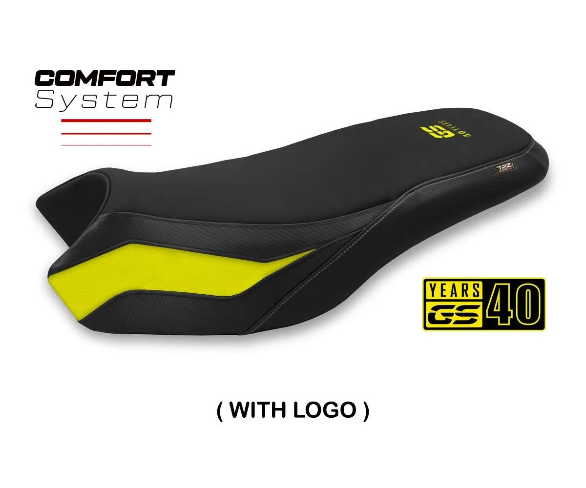 Seat cover Sa Dao Comfort Yellow + logo Tpz comp BMW R 1250 GS RALLYE 2017 2026
