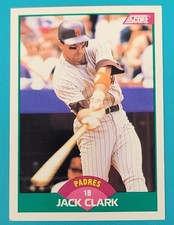 1989 Score Rookie & Traded #3T Jack Clark San Diego Padres BASEBALL Card P7. rookie card picture