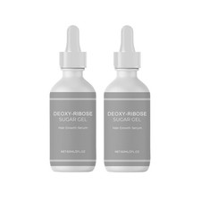 Deoxyribose Sugar Gel Hair Growth, Deoxy Ribose 2.03 Fl Oz Pack of 2 , Clear