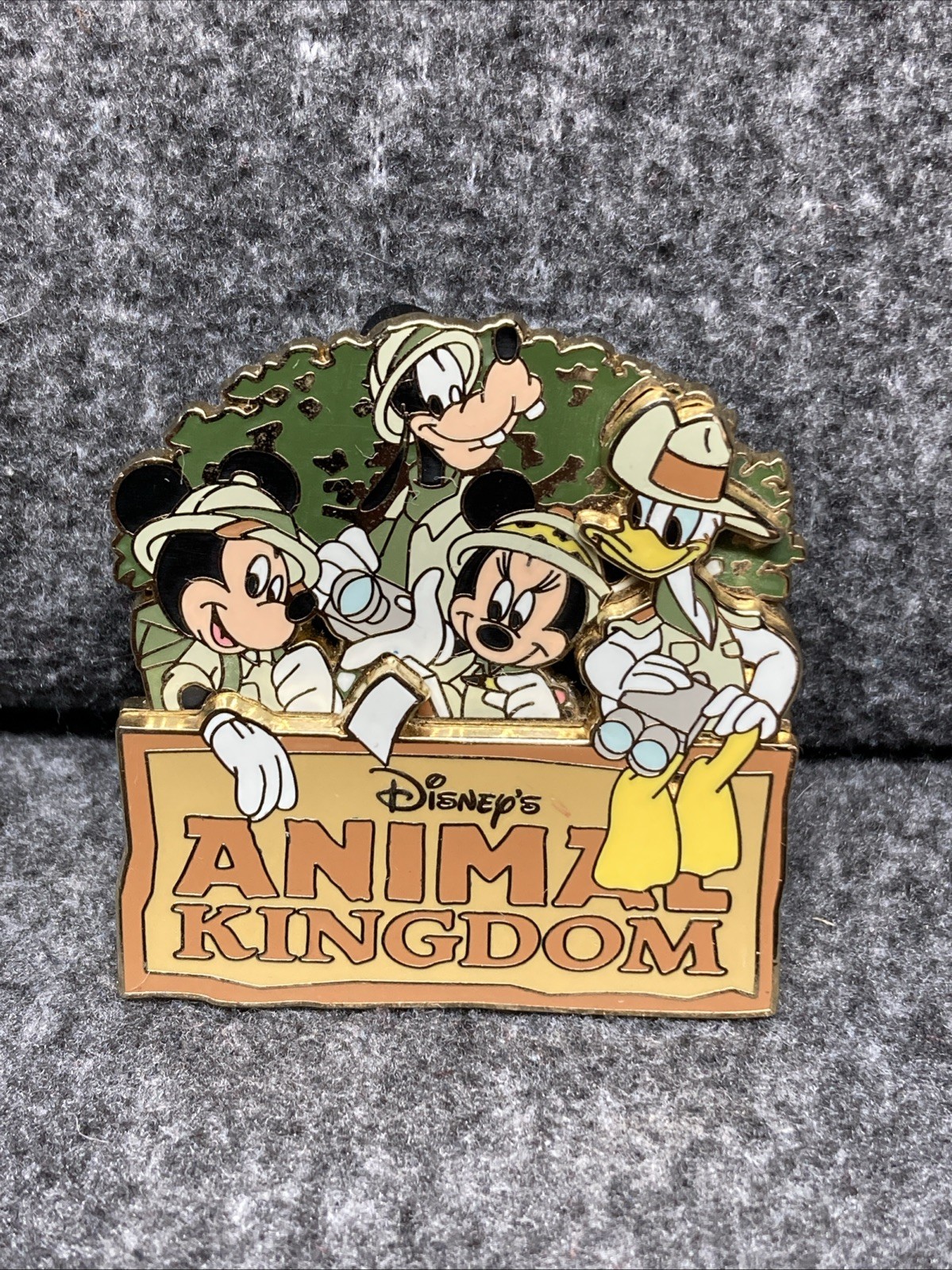 Disney Animal Kingdom Pin 2011 Enamel Trading Mickey Minnie Donald Goofy