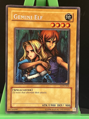 YuGiOh Gemini Elf LON-000 Secret Rare Unlimited Labyrinth of Nightmare Konami Fo