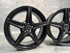 ORIGINAL MERCEDES 18&rdquo; ALUFELGEN C-KLASSE W204 W205 CLA AMG SCHWARZ MATT