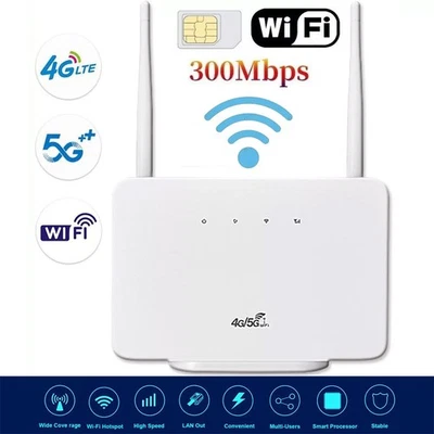MARKENLOS CPE106-E WLAN Router 4G/5G LTE Wireless WiFi 300Mbps CPE Router SIM Kartensteck
