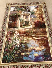 Vera Oxley Mohawk Home “Lily Pond” 6'x4' Tapestry Wall Hanging