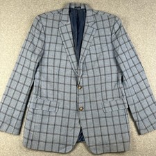 Stafford Linen Cotton Sport Coat Blazer 44L M...