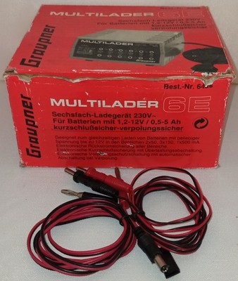 Graupner Multilader 6E Sechsfach-Ladegerät 230V kurzschlußsicher für Batterien