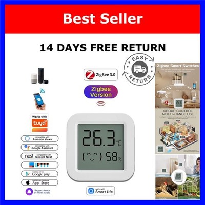LS Zigbee Temperature Humidity Sensor LCD Tuya Alexa Google Home Smart Life
