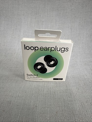 #ad Loop Switch 2 Earplugs for Adjustable Volume Control Instant Noise Relief Black $31.57