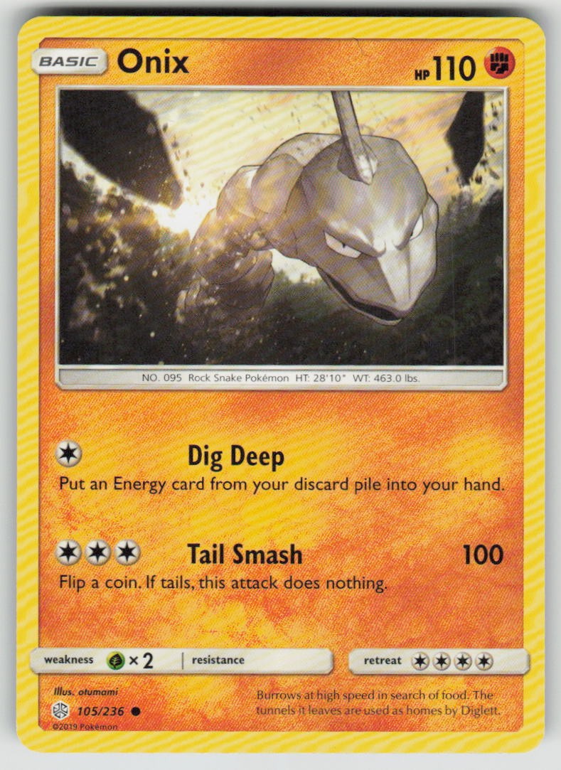 Pokemon Onix 105/236 SM - Cosmic Eclipse Normal