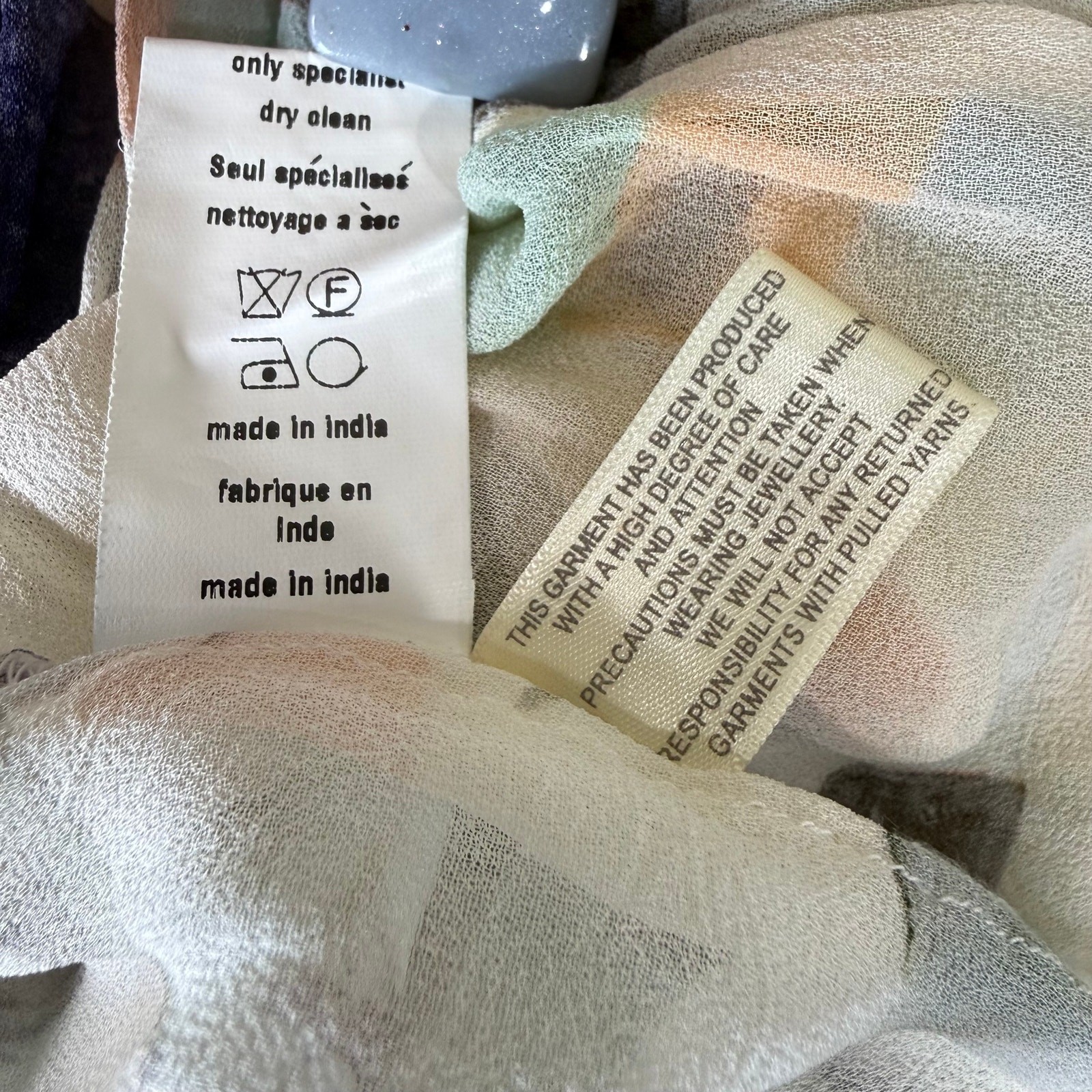 Lightweight Patchwork Apple Multi Print Beaded To… - image 10