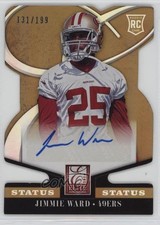 2014 Panini Elite Rookie Status Gold Die-Cut 131/199 Jimmie Ward #149 Auto 13m8