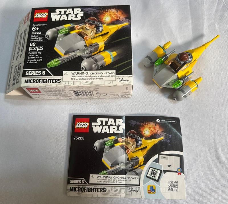 LEGO 75223 STAR WARS NABOO STARFIGHTER MICROFIGHTER - 100% COMPLETE PREOWNED