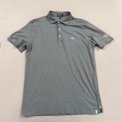 Live Forever Golf Polo Shirt Mens Medium Gray Solid Golf Performance RCC 1953