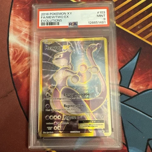 2016 Pokemon XY Evolutions #103 Mewtwo Ex Fa PSA 9 MINT