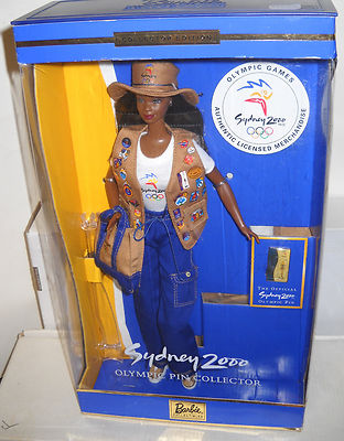 7351 NRFB Mattel 2000 Sydney Olympic Pin Collector Barbie