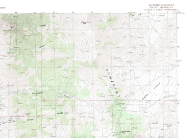 Rochester, Nevada 1987 Vintage USGS Topo Map 7.5 Quadrangle Topographic