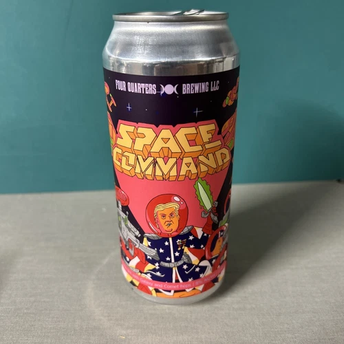 Retired Rare Space Command Trump Four Quarters Brewing LLC Vermont Beer Can!