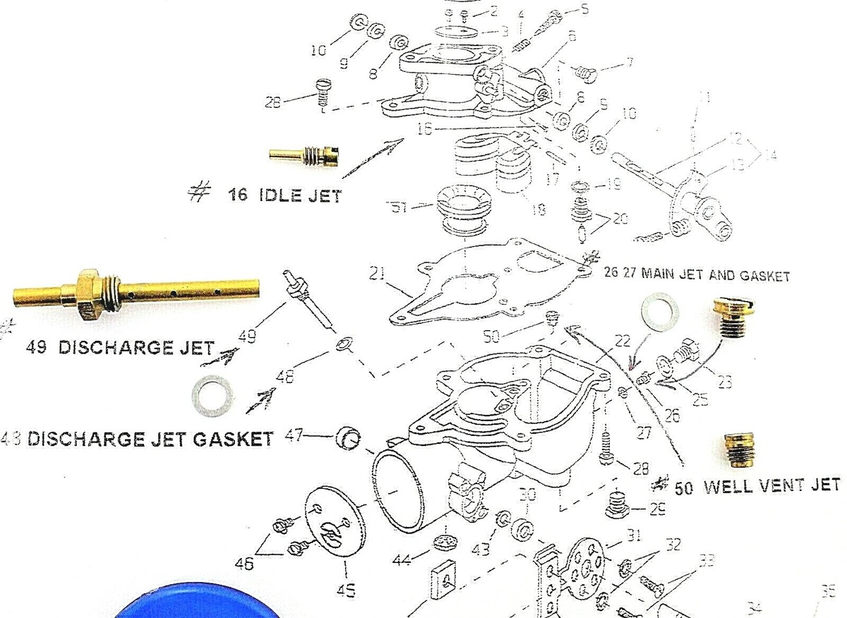 toto4ページ ZENITH Carburetor Jet Kit fits Wisconsin VH4 VH4D L63 LZ63-2 12098