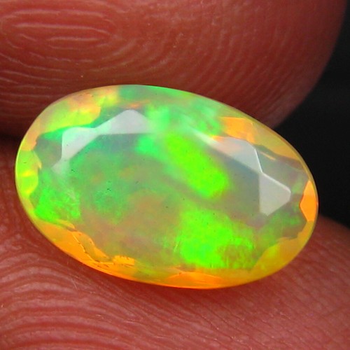 Bague large opale naturelle d'Ethiopie brute - Brin de Syl