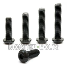 #5-40 Button Head Socket Cap Screws, Alloy Steel Thermal Black Oxide Coarse SAE