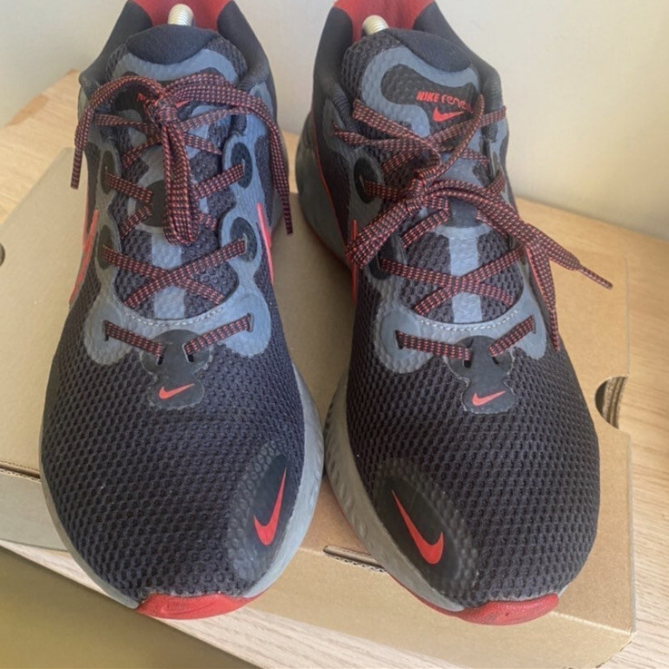 Nike Renew Run Black/Red/Grey Running Shoes CZ8674-001- SZ 12 Nike Renew Run Black University Red for Sale | Authenticity  main image 3