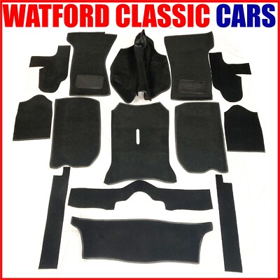 Triumph Spitfire NEU Teppich Set schwarz / schwarze Keder MK1 / MK2 / MK3 / MK4 / 1500