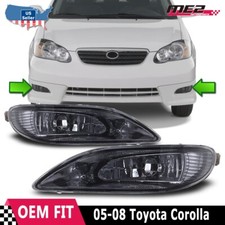 2005-2008 Fog Lights For Toyota Corolla Lampwiring Kitswitch Smoke Bumper Pair